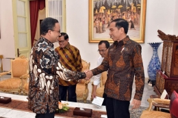 Anies Baswedan dalam sebuah kunjungan ke Presiden Jokowi | Sumber gambar : kompas.com