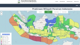 Prakiraan Wilayah Perairan Indonesia pada 14 Mei. https://peta-maritim.bmkg.go.id/ 