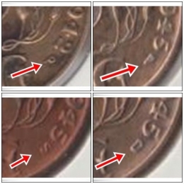 Tanda P, S, dan D pada koin 1942 dan 1945 (Dokpri)