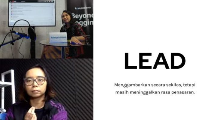 Bagaimana membuat lead yang menarik? (sumber gambar: Video Youtube Kompasiana)