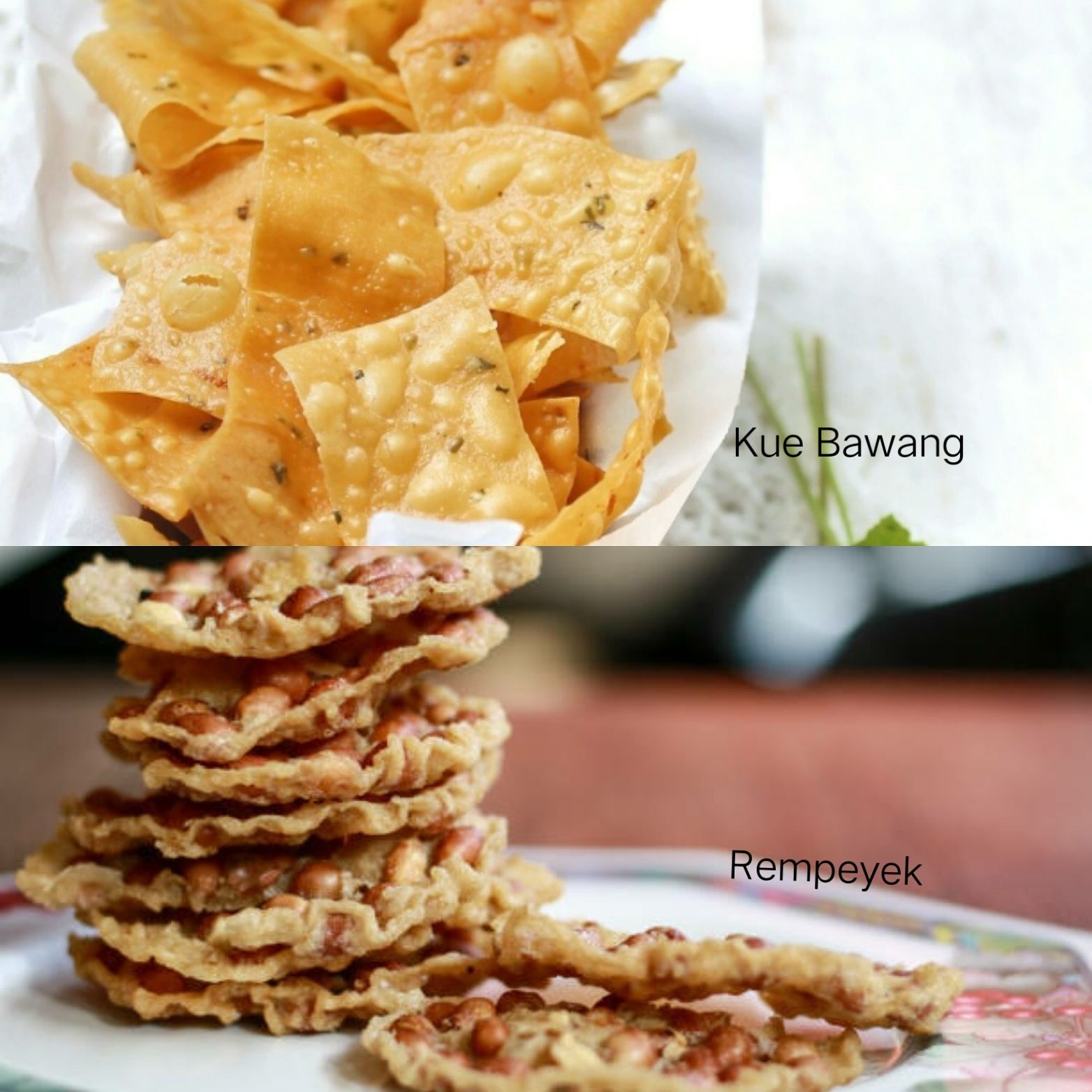 Kue Bawang dan Rempeyek, Kue Kampung Andalan Saat Lebaran (Sumber : ResepKoki dan Indozone)