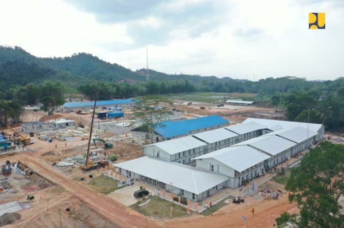 Pembangunan Rumah Sakit Darurat Covid-19 Pulau Galang, Kota Batam, Provinsi Kepulauan Riau (Sumber: Istimewa/PUPR)