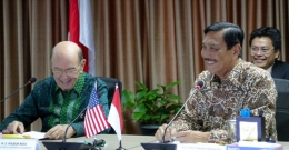 Pertemuan Menko Kemaritiman dan Investasi Luhut Binsar Pandjaitan dengan Mendag AS, Wilbur Ross, 06/11/2020 (rmco.id).