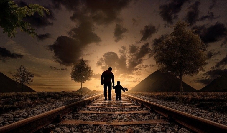 ilustrasi ayah dan anak | pixabay.com