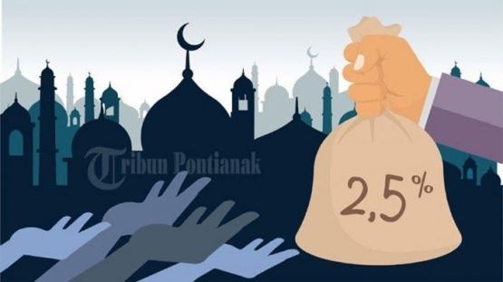 Ilustrasi zakat fitrah. Gambar: Tribunnews/ENDRO