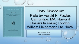 sumber semua tulisan: Filsafat Symposium Plato [2]
