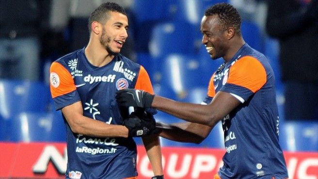 Younes Belhanda dan John Utaka jadi andalan Montpellier selain Giroud. | foto: UEFA