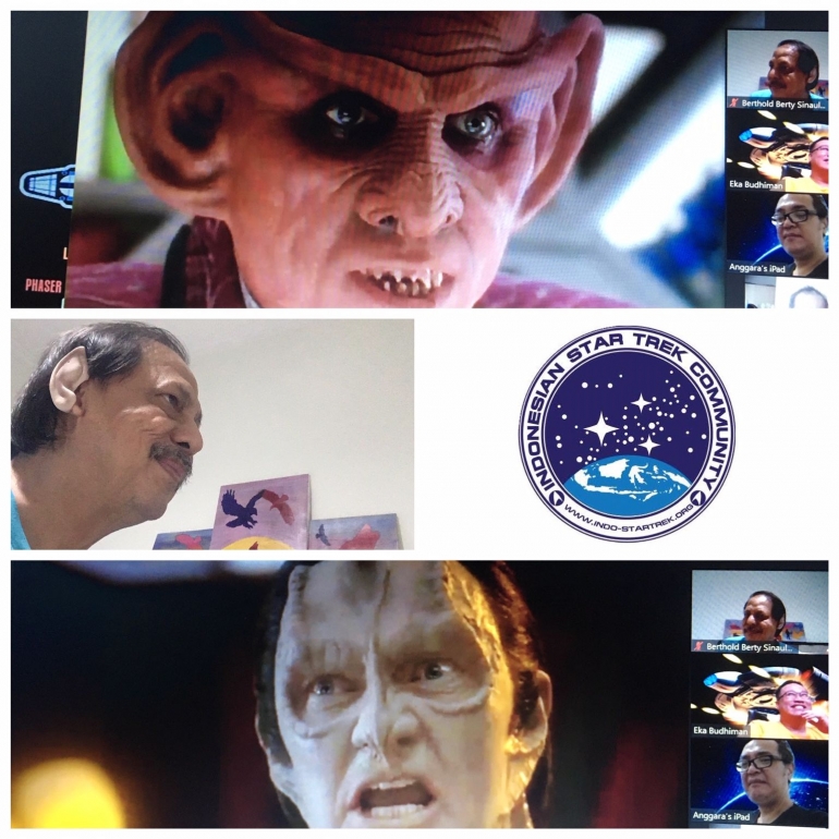 "Zoom meeting" dengan komunitas Indo Star Trek. (Foto kompilasi BDHS)
