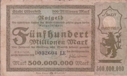 Uang dengan harga satuan (nominal) 500 Juta Mark Jerman. (Foto: koleksi BDHS)