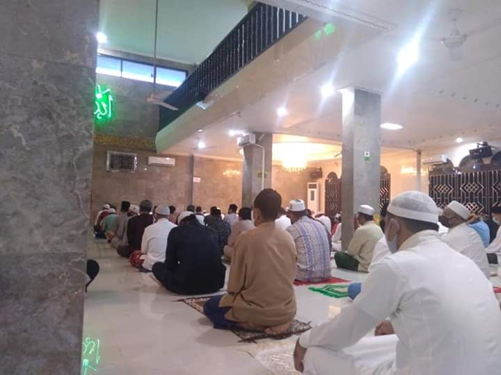 Suasana sholat eid di salah satu masjid di Balikpapan/zona hijau | Dokpri