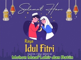 Selamat Merayakan Hari Raya Idul Fitri Tahun ini yang Paling Berkesan. Semua Dapat Kita lalui dengan Baik Menuju Kehidupan Baru. ilustrasi:indozone.id