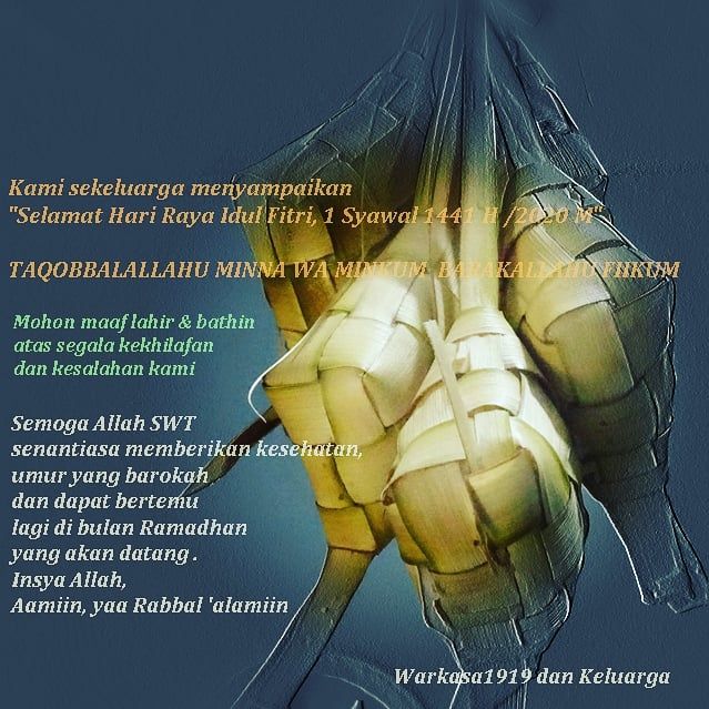 Ilustrasi gambar ucapan selamat hari raya Idul Fitri 1441 H / 2020 M_Warkasa1919