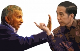 Ilustrasi Amien Rais [Tribunnews.com] dan Joko Widodo [Kompas.id]