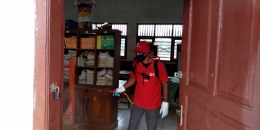 Foto Relawan Penyemprotan disenfektan | Dokpri