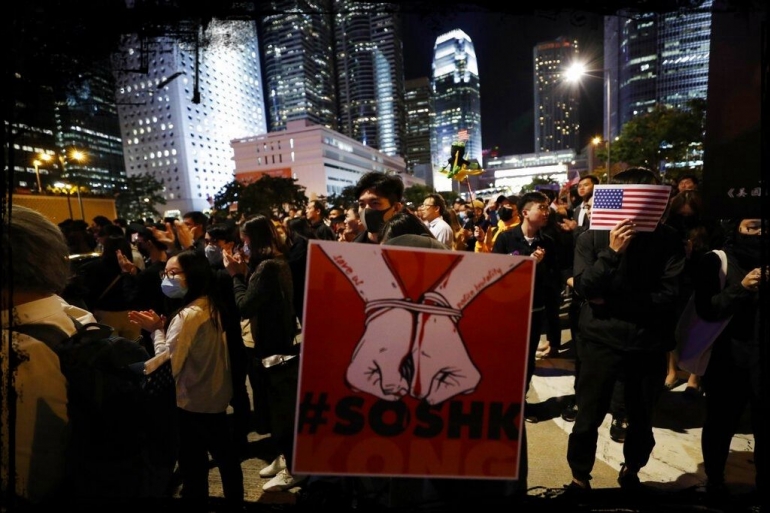 Demo memperjuangkan status khusus masih berlangsung di Hong Kong (doc.Free Malaysia Today/ed.Wahyuni)