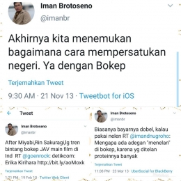 Salah satu cuitan Iman Brotoseno yang dianggap membahayakan masa depan TVRI - Sumber: twitter.com/kisharianiii 