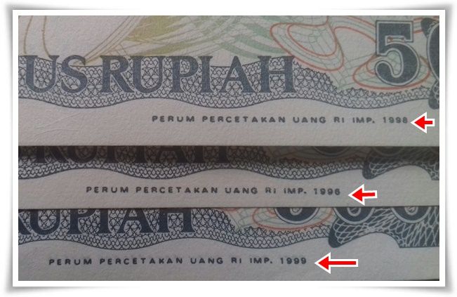 Tahun pencetakan pada bagian bawah (Dokpri)