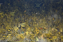 Suasana laga Dortmund vs Muenchen sebelum Covid19 /sumber foto dilansir dari Dailymail.co.uk