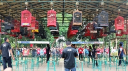 Lomba burung berkicau menjadi ajang penggerak ekonomi berbasis kerakyatan yang menjadi model pameran produk penangkaran binaan PBI (dokpri)