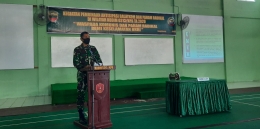 Kasdim 0313/Kpr Mayor Inf Gunawan Nurbatin memberikan kata sambutan