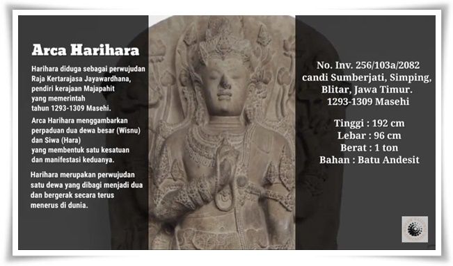 Dimensi arca Harihara seberat 1 ton (Foto: Museum Nasional)