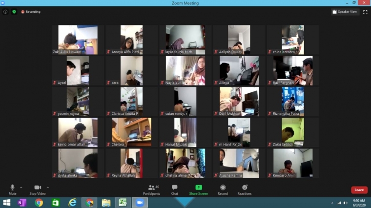 suasana ujian pat dari rumah | dokpri