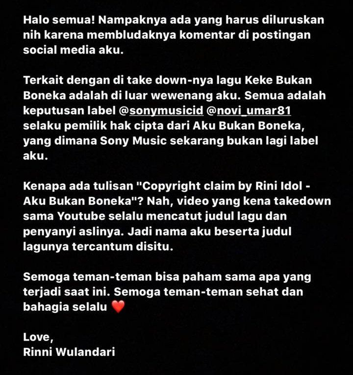 Lirik Lagu Kekeyi Aku Bukan Bonekamu Boneka Baru