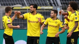 Gol tunggal Emre Can menyelamatkan Dortmund dari hasil kurang memuaskan di laga pekan 30 (6/6). Gambar: Getty Image via Goal.com