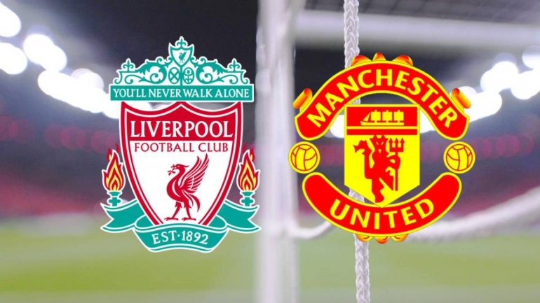 Ilustrasi logo Liverpool FC dan Manchester United: en.as.com