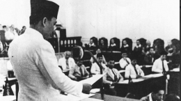 Pidato Sukarno tanggal 1 Juni 1945 di depan sidang BPUPKI yang berisi penyampaian gagasan Pancasila sebagai dasar negara (wartakota.tribunnews.com).