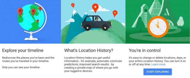 Illustrasi Google Location History | Google