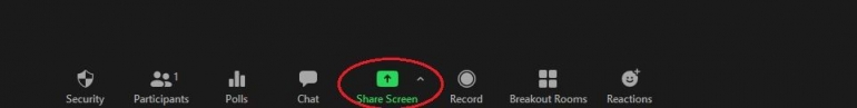 Klik sharescreen (screenshot zoom/dokpri)