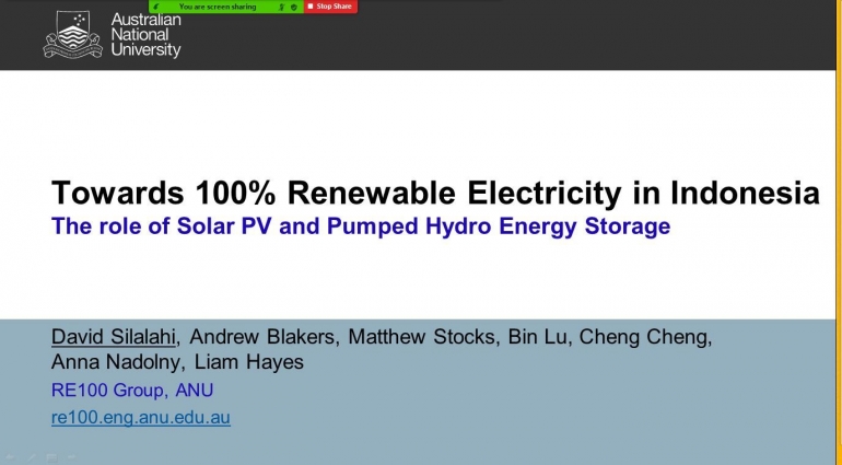 Contoh tayangan paparan (screenshot zoom/dokpri)