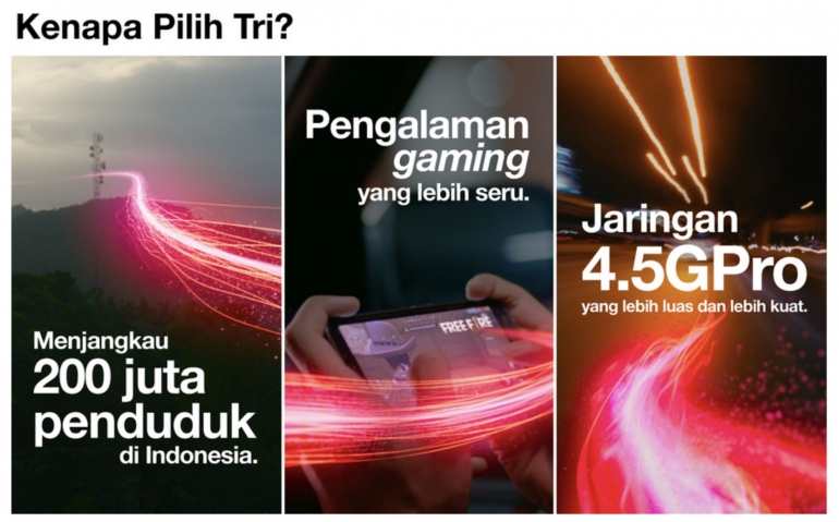 3 Indonesia terus memperluas cakupan 4.5G LTE di lebih banyak kabupaten, terutama untuk Indonesia Timur. Foto: tri.co.id