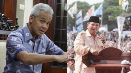 Ganjar Pranowo dan Prabowo Subianto (Sumber: tribunnews.com)