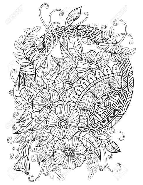 Mandala coloring paper, gambar dari 123rf.com