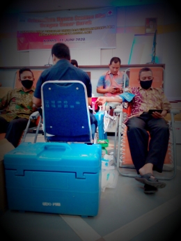 Donor darah di dinas PUPR Aceh