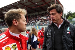 Sebastian Vettel dan Toto Wolf GP Belgia 2019 (f1i.com)