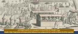 Ilustrasi pasar di Banten pada abad ke-16 (Foto diambil dari pemaparan Pak Sonny)