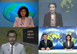 kolase - tangkapan layar tayangan berita di TVRI