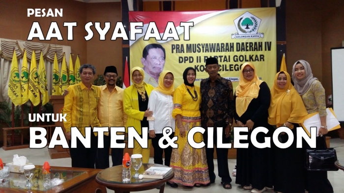 Ada dua kotamadya dan dua kabupaten di Provinsi Banten yang bakal menggelar Pilkada tahun 2020. Ini pesan Tubagus Aat Syafaat semasa hidup, yang masih relevan dengan kondisi politik kini. Almarhum Aat Syafaat adalah inisiator Kongres Rakyat Banten, pendiri Kota Cilegon, Wali Kota Cilegon dua periode, dan Pimpinan Tertinggi Partai Golkar Cilegon. Foto: isson khairul
