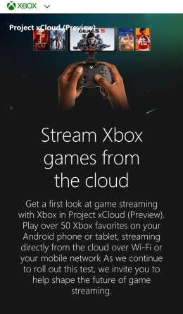 Project Cloud gaming Xbox yang menjanjikan. Sumber: xbox.com