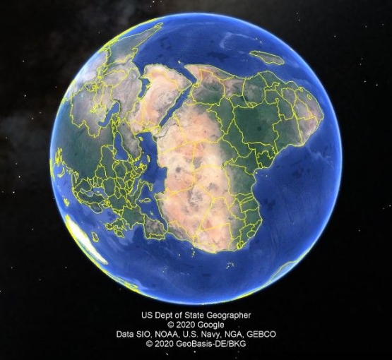 Tampilan Aplikasi Google Earth Pro (Sumber: Dokumen Pribadi)