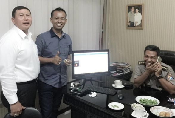 Foto : Dari Kiri AKBP Soenardi - M Khoirul Amin - Kombes Pol Argo yuwono| Dokpri
