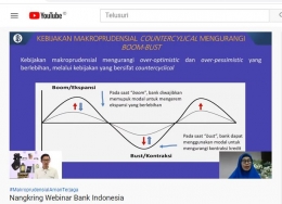 Salah satu pemaparan pada materi dari Direktur Dep. Kebijakan Bank Indonesia, Ita Rulina. Gambar: Youtube/Kompasiana