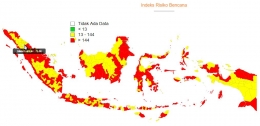 Gambar Peta Indeks Risiko Bencana Indonesia (IRBI) (Sumber: InaRISK, 2019)
