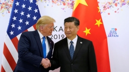 Donald Trump dan Xi Jinping di Osaka 2019 I Gambar: Skynews