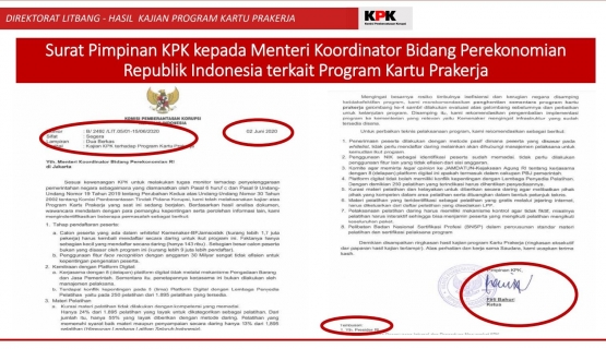 urat Pimpinan KPK kepada Menteri Koordinator Perekonomian Airlangga Hartarto | Dokpri, hasil screenshot