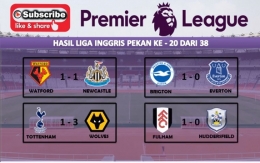 Hasil dan Klasmen Liga Inggris. (tangkapan layar dari YouTube Sport Station)