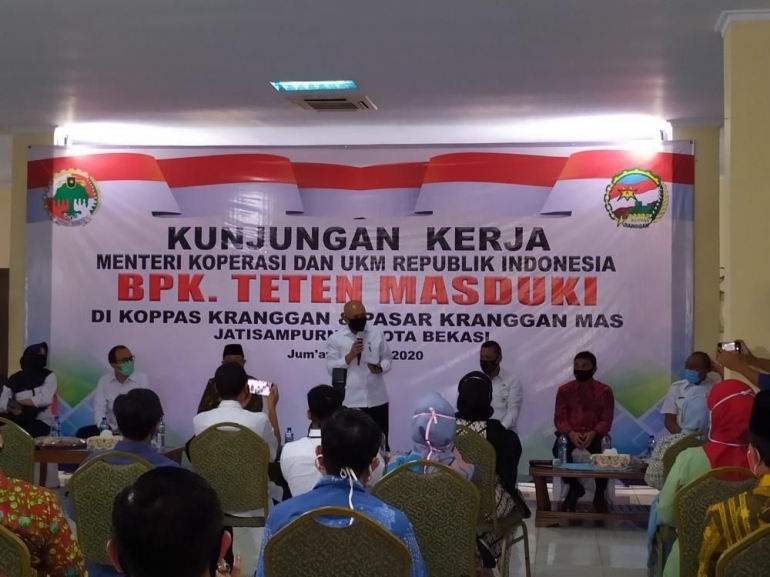 Kunjungan Kerja Menteri Koperasi dan UKM ke Koppas Kranggan, Bekasi (dokpri)